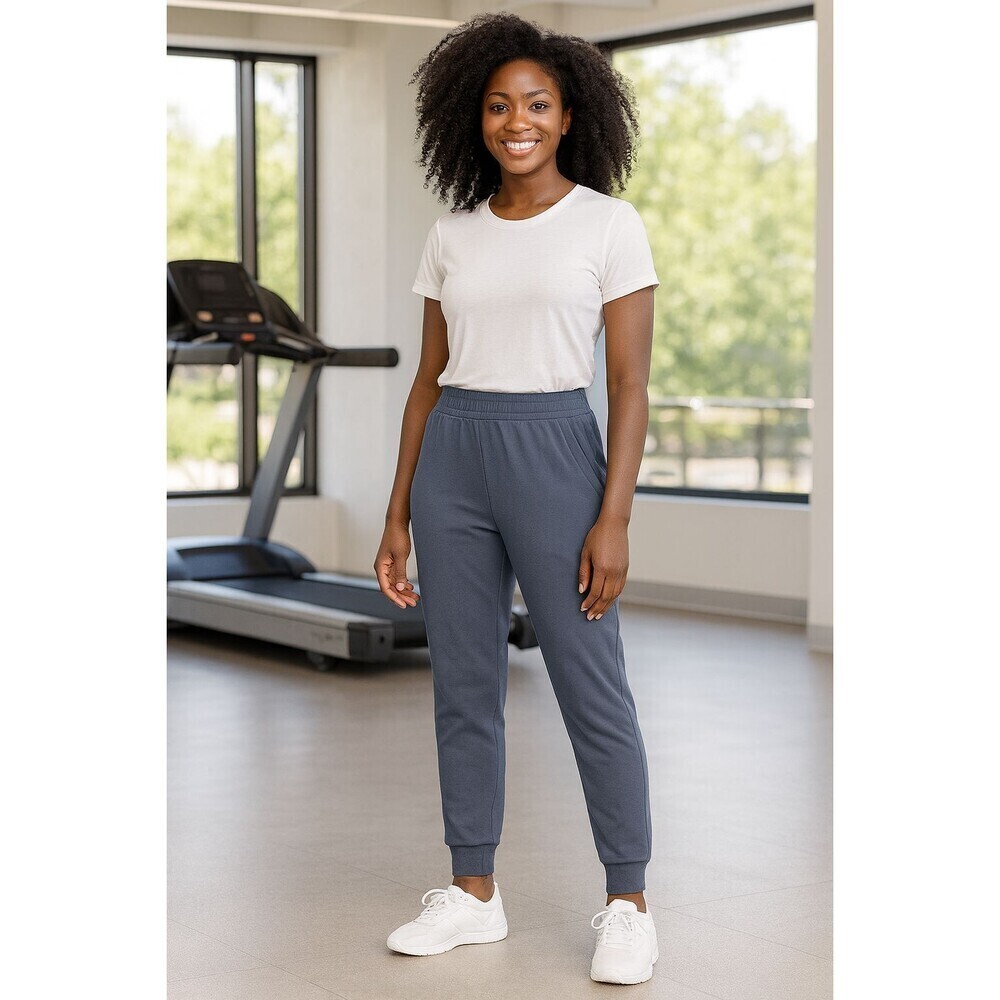 Eddie Bauer Womens Jogger XXL Nightshadow Blue Side Pockets Soft Weekends